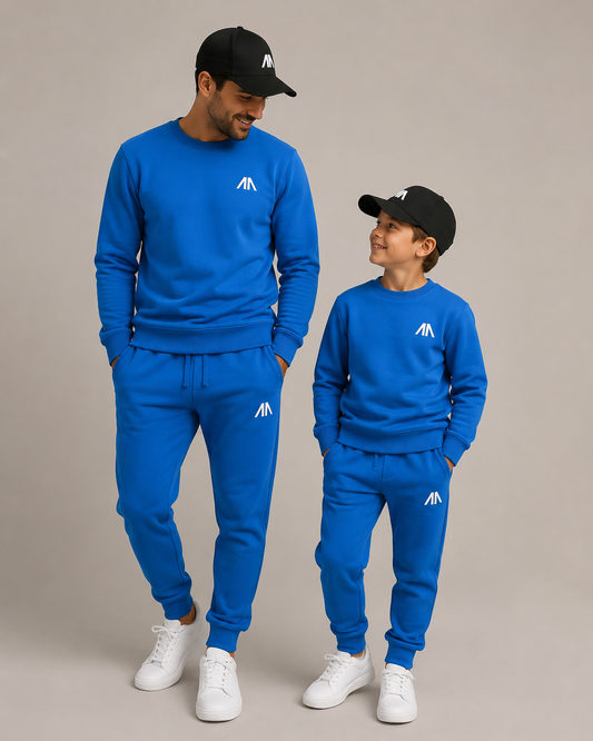 Vader + Zoon Tracksuit – Blauw