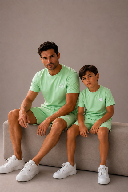 Vader + Zoon Zomerset (2 Zomersets) Mint Groen