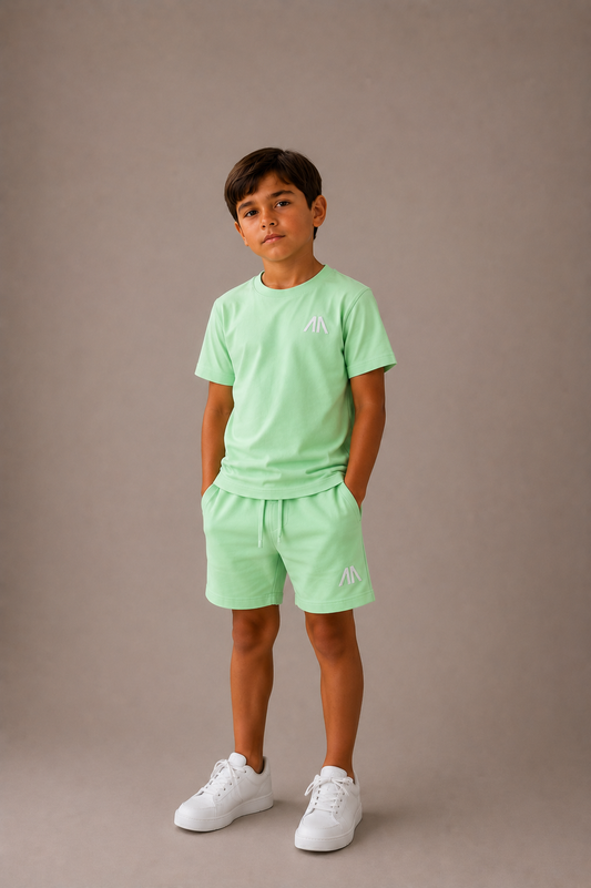 Kinder Zomerset - Mint Groen (T-shirt + Broek)