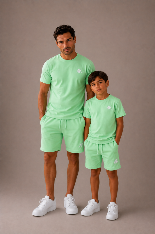 Vader + Zoon Zomerset (2 Zomersets) Mint Groen