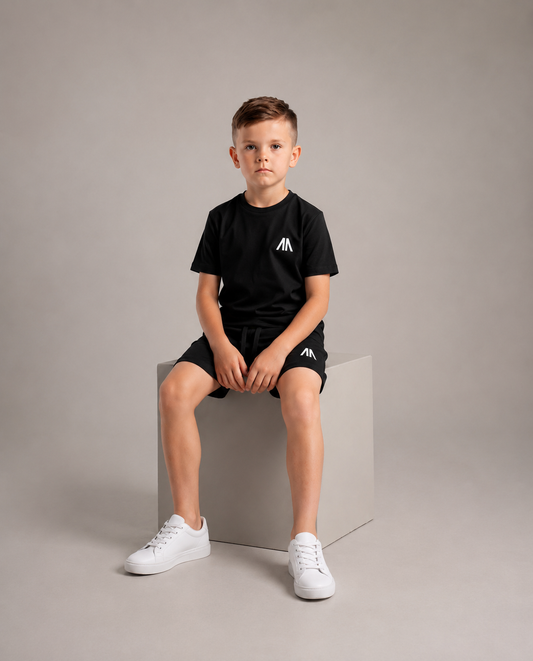 Kinder Zomerset - Zwart (T-shirt + Broek)